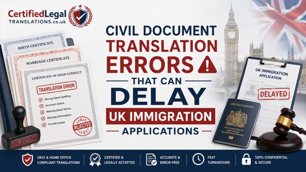 Common Mistakes in Civil Document Translations for UK Immigration Applications