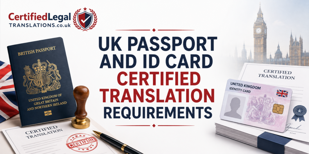 Passport and ID Card Certified Translation Requirements in the UK