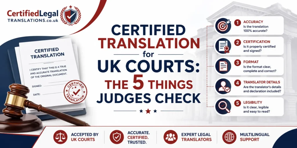 Certified Translation for UK Courts: What Judges Actually Accept