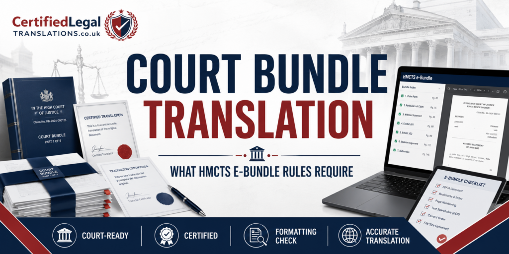 Court Bundle Translation: HMCTS E-Bundle Rules for England & Wales