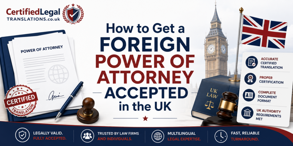 Foreign Power of Attorney in the UK: How to Get It Accepted