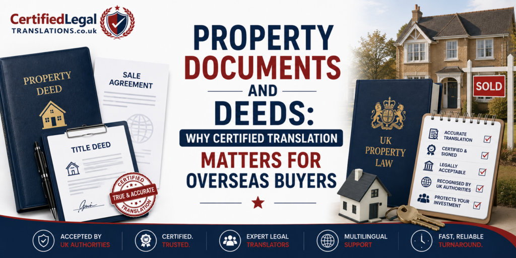 Why Property Documents and Deeds Need Certified Translation for Overseas Buyers